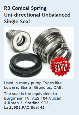 R3 Conical Spring Uni-directional Unbalanced Single Seal