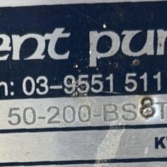 Regent pump model 50 - 200 - BS8T Pump Mechanical Seal